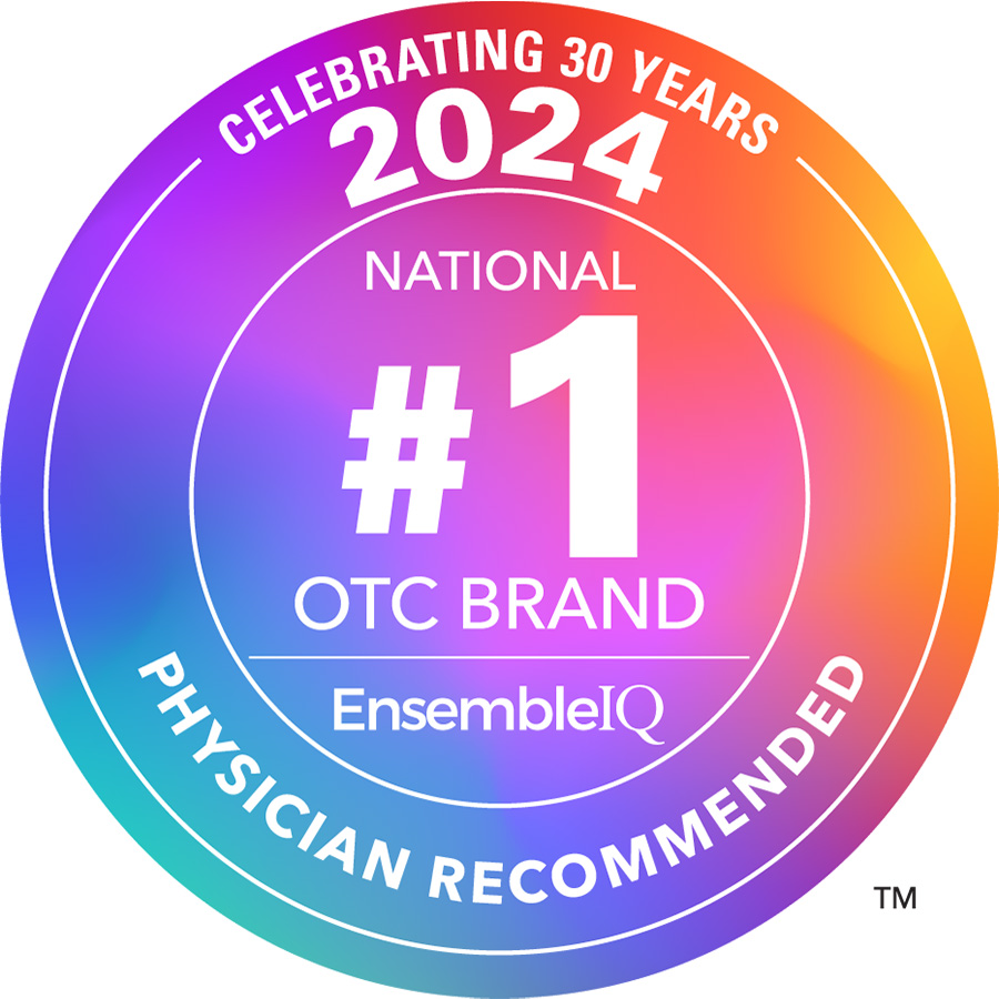 2024 #1 OTC Brand Badge. Physician Recommended. Emsemble IQ